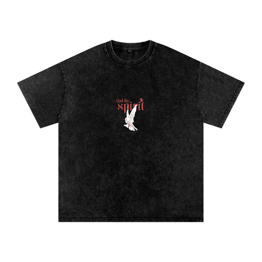 GOD THE SPIRIT (TRINITY SERIES) OVERSIZE ACID WASH T-SHIRT