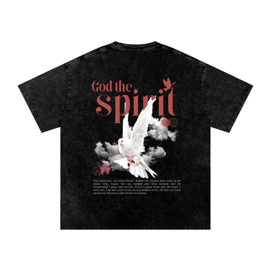 GOD THE SPIRIT (TRINITY SERIES) OVERSIZE ACID WASH T-SHIRT